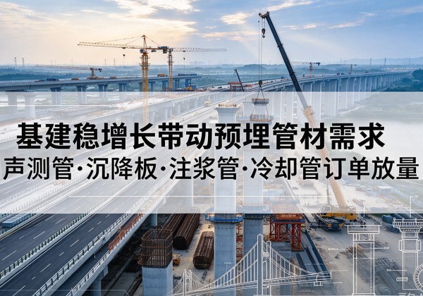 岐山基建稳增长带动预埋监测管材需求，声测管、沉降板、注浆管订单持续放量